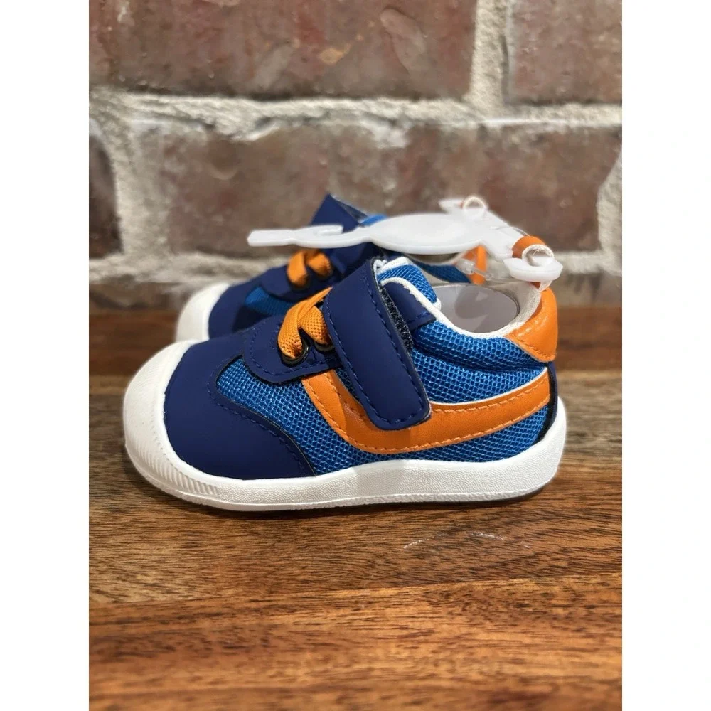 Nuby Baby‎ Shoes, Boys Baby Shoes, Size 2, Perfect Baby Gift, Blue and Orange